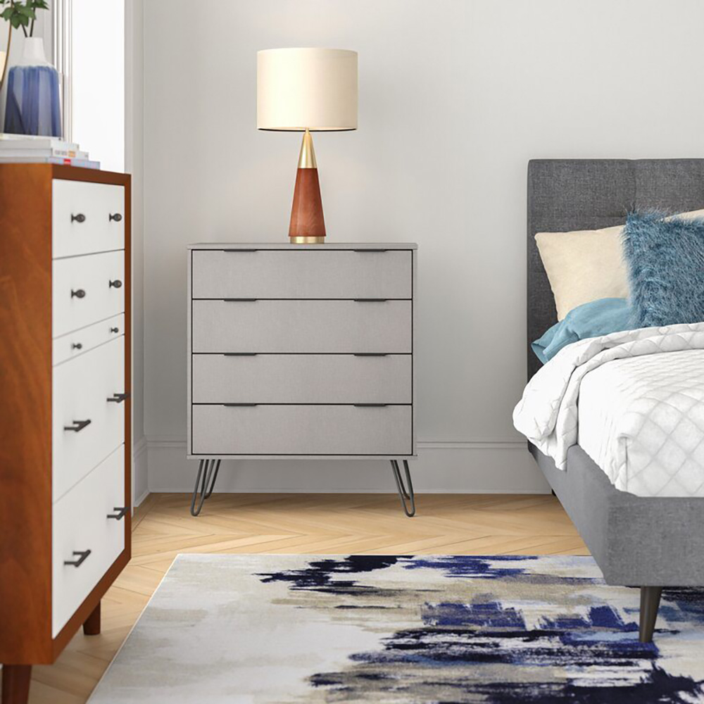 Ny-Design-Vardagsrum-Möbler-Trä-4-lådor-Förvaring-Skänk-Skåp-HF-WF210730-